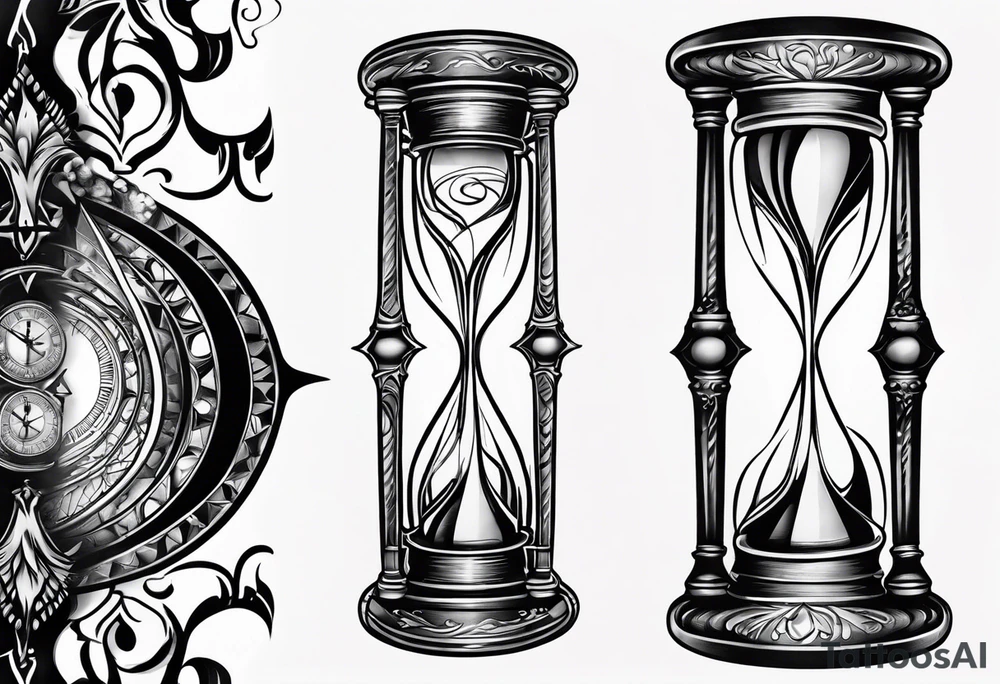 Broken hourglass tattoo idea