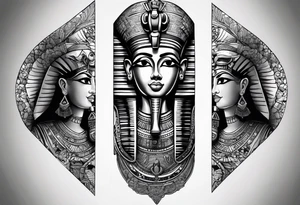 a mix of egypt and dubai, skateboarding, scuba diving, the word family and present arm sleeve. tattoo idea