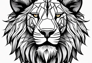 Lion head angry tattoo idea