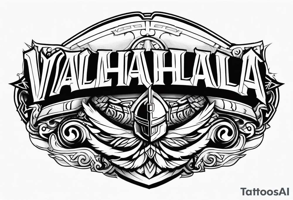 Valhalla soldier 
helmet tattoo idea