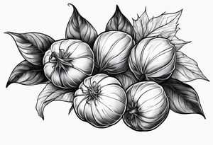 Physalis full arm tattoo idea