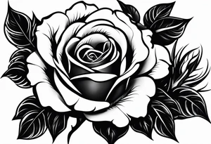 full black rose tattoo idea