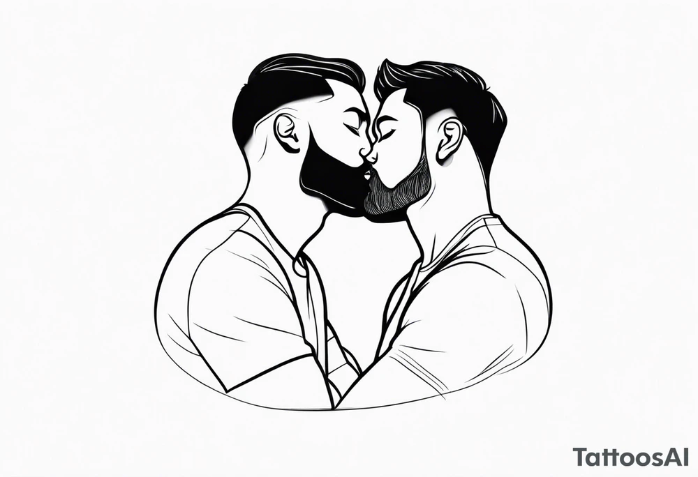 Men kissing tattoo idea