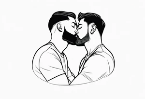 Men kissing tattoo idea