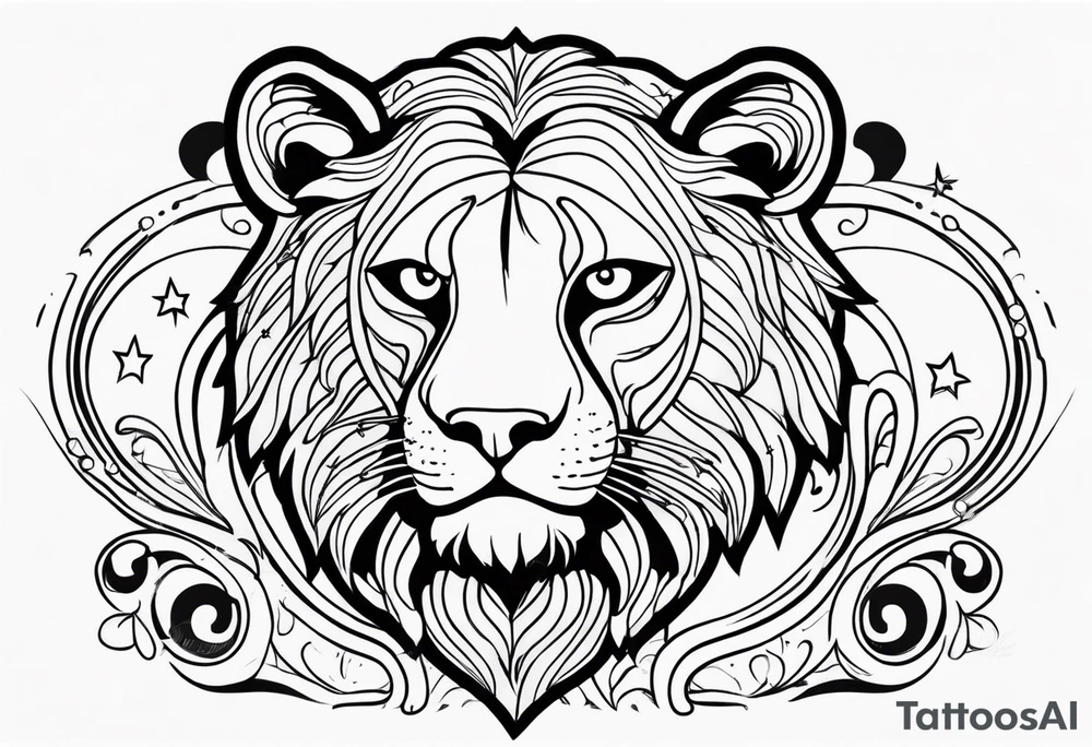 Sad,leo tattoo idea