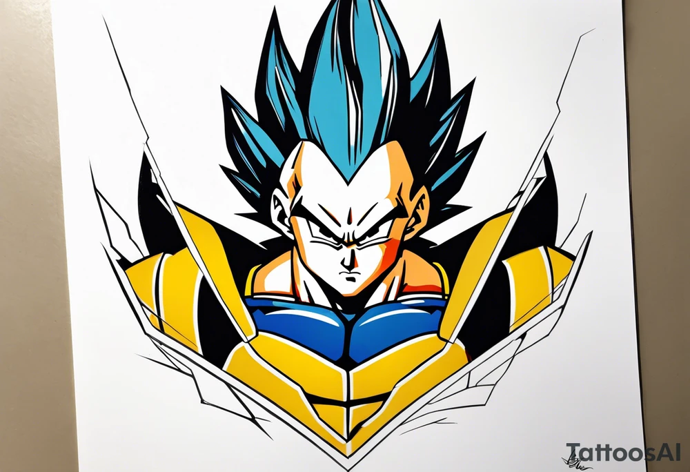 vegeta tattoo idea