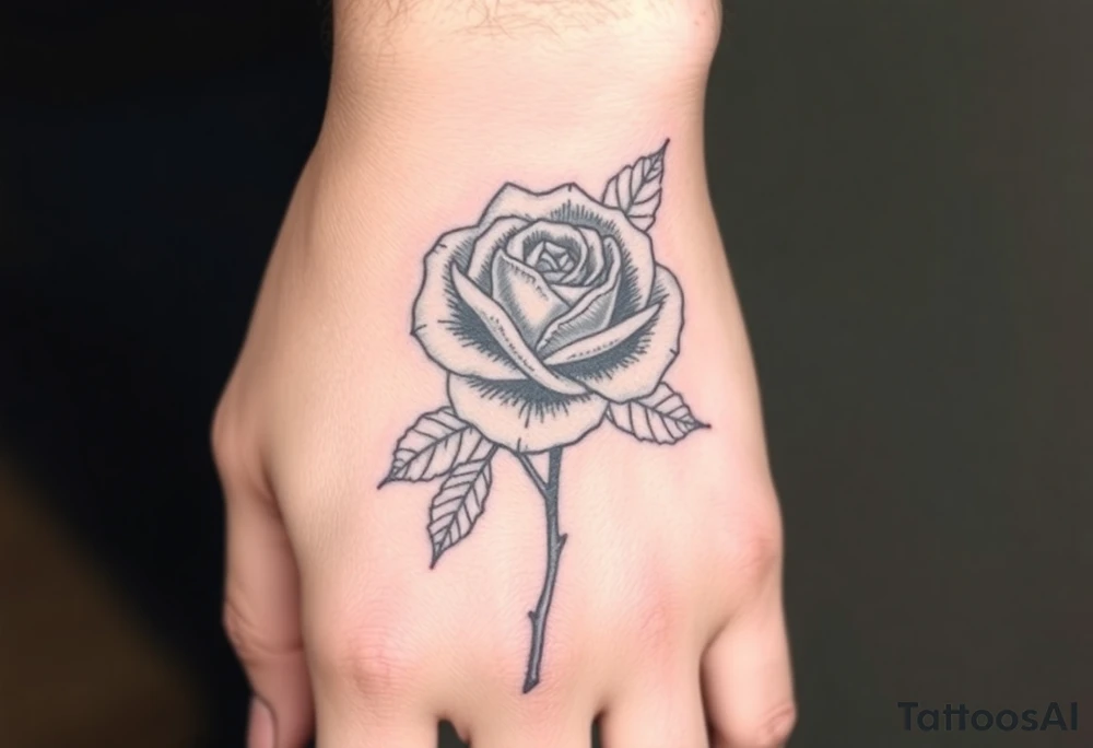 Rose with dates tattoo idea