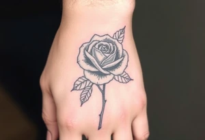 Rose with dates tattoo idea