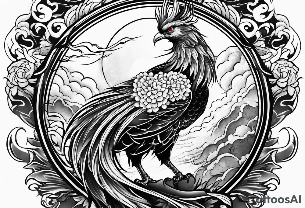 Japanese phoenix tattoo idea