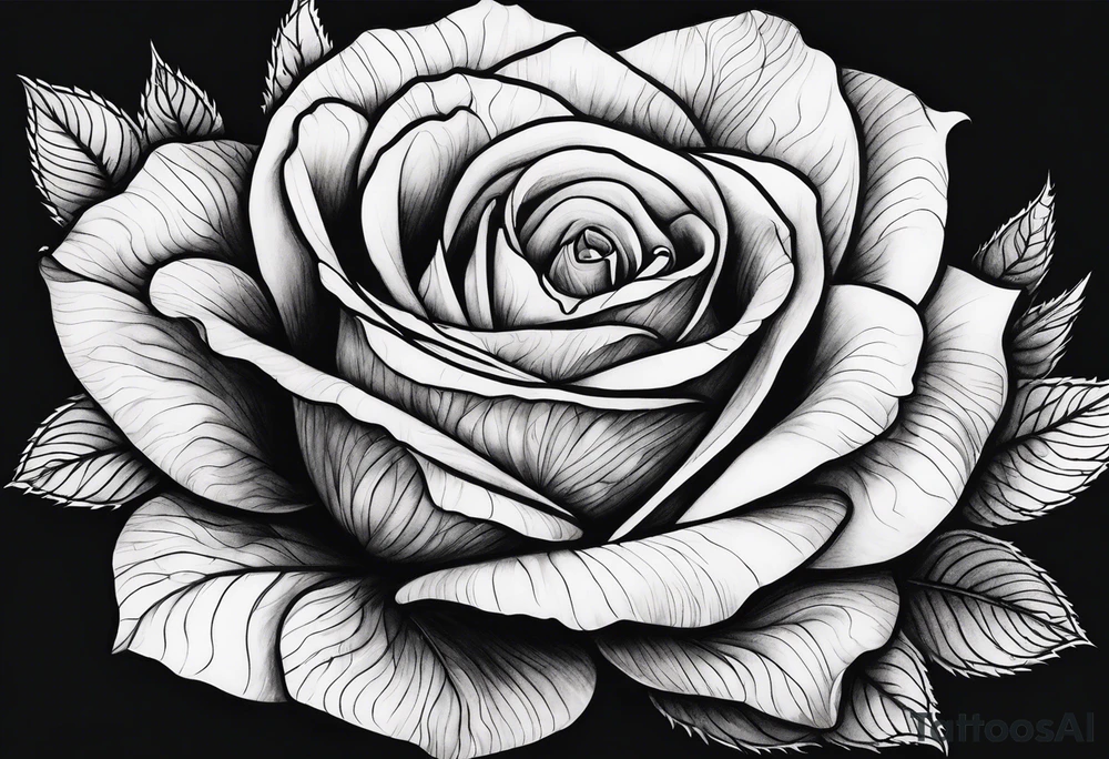 Sexy rose tattoo idea