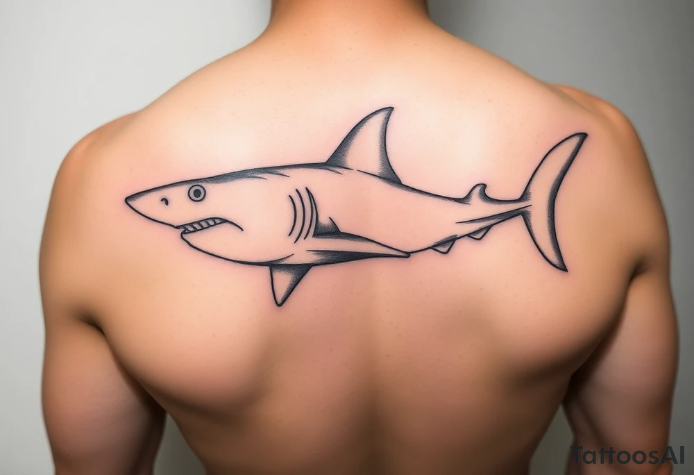 realistic hammerhead shark tattoo idea