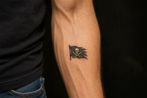 crossed sabre pirate flag tattoo idea