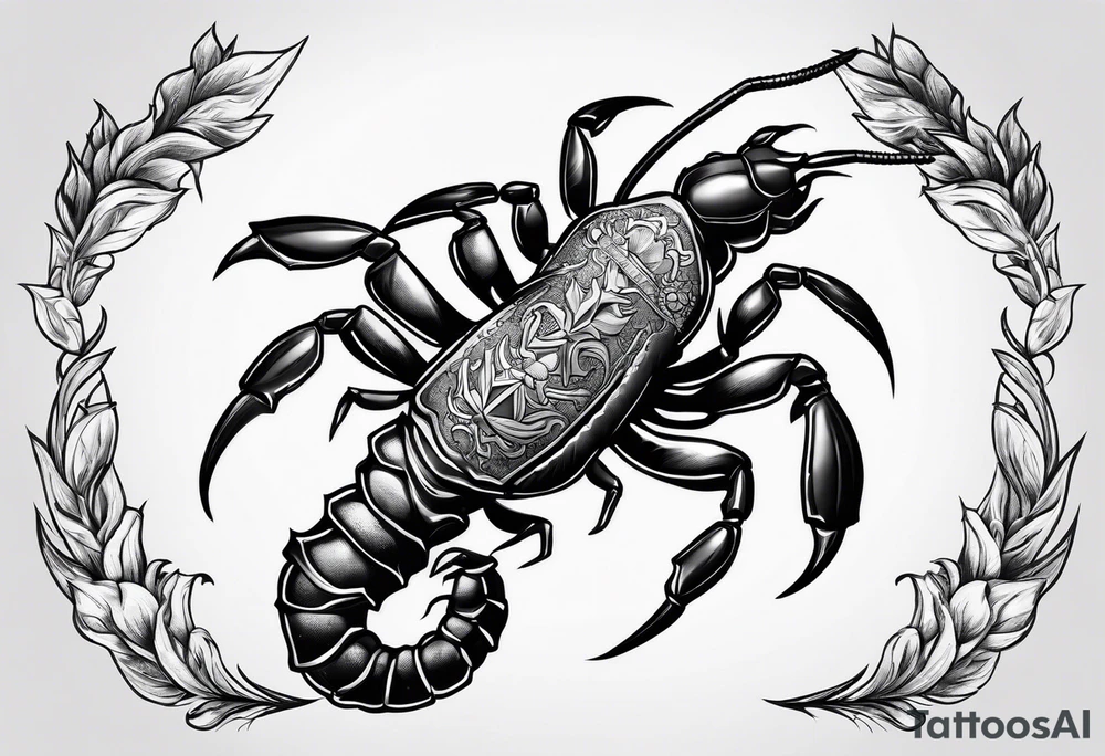 scorpion with rebel flag tattoo idea