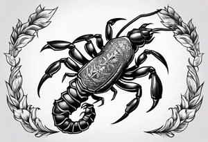 scorpion with rebel flag tattoo idea
