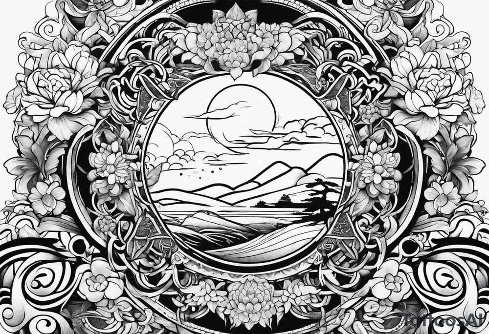 pattern lines tattoo idea