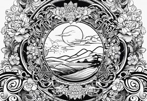 pattern lines tattoo idea