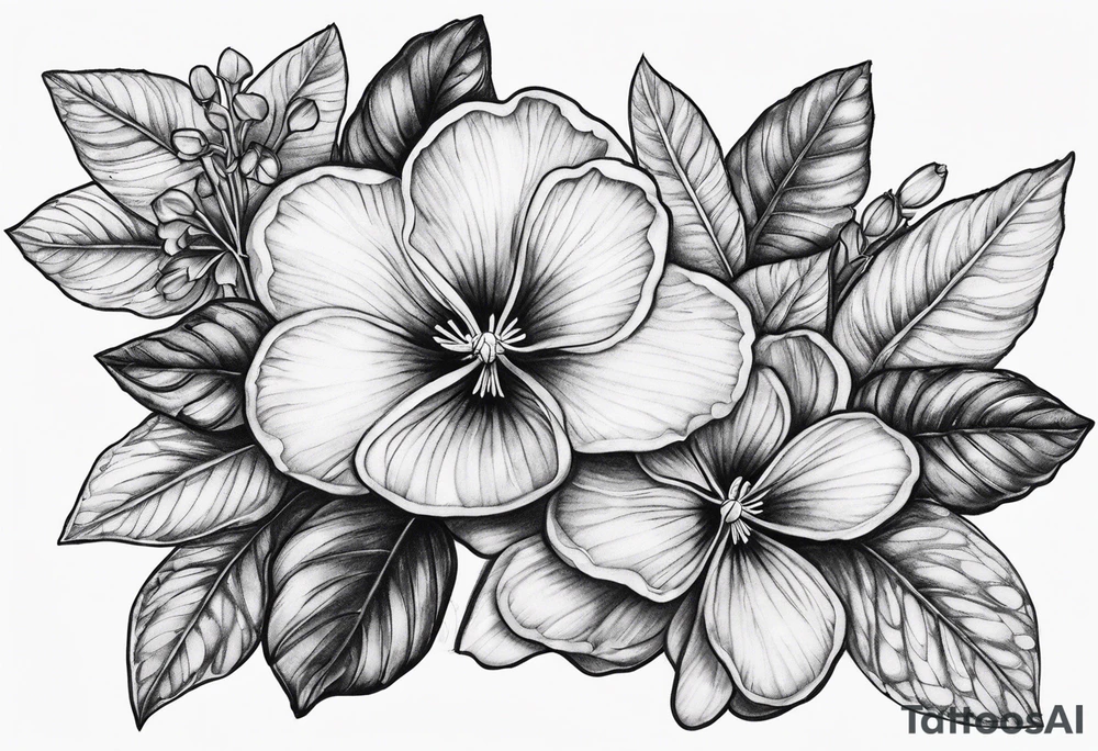 Violets tattoo idea