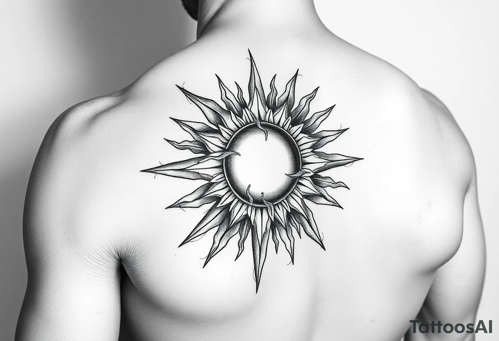 Left arm sleeve.  I already have a sun made out of stone on my deltoid. tattoo idea