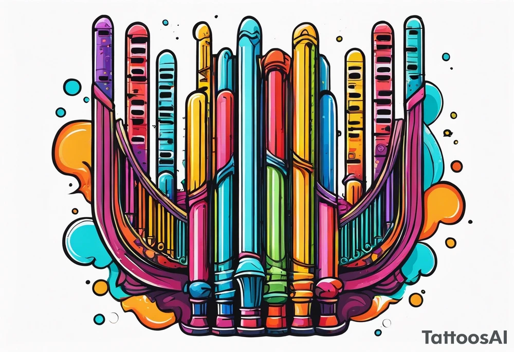 Organ pipes tattoo idea