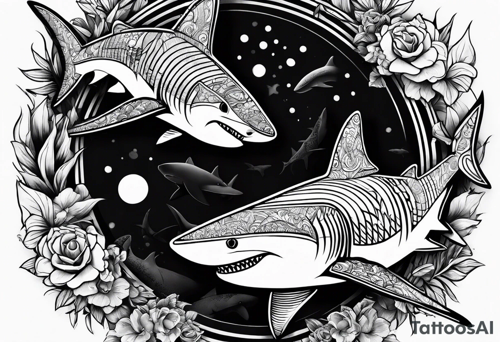 Sharks tattoo idea