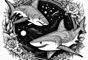 Sharks tattoo idea