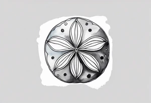 sand dollar 
watercolor
light gray tattoo idea