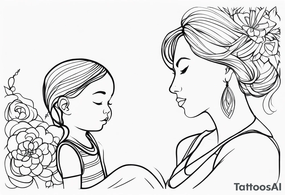 mom daughter infinity tattoo idea
