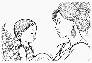 mom daughter infinity tattoo idea