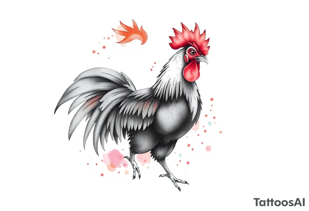 fighting rooster tattoo idea