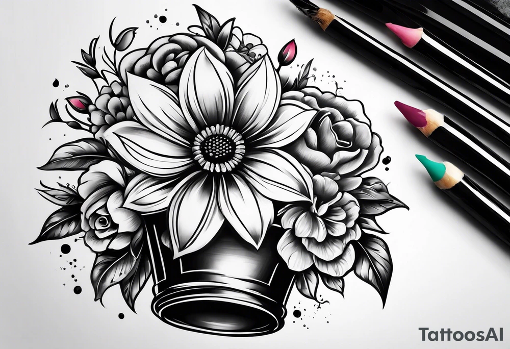Flowerbucket Alcadon tattoo idea