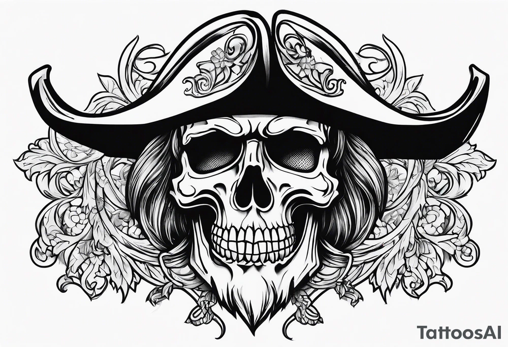 Pirate filigree sleeve tattoo idea