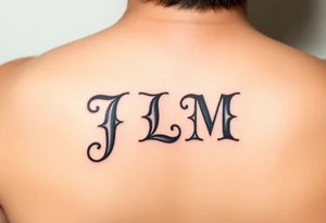 Initials JLM with 11/3/2005 behind the ear tattoo idea