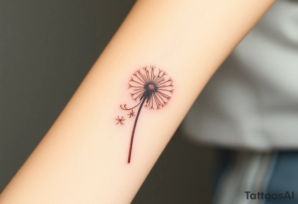 Dandelion real 
with shadows tattoo idea