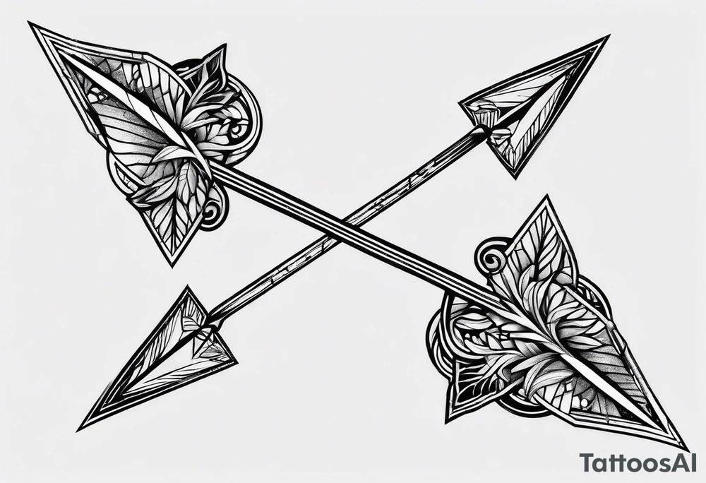 two parrallel arrows tattoo idea