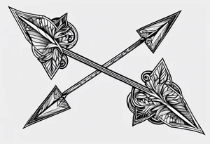 two parrallel arrows tattoo idea