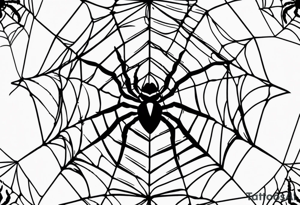 Skeleton hand with spider web tattoo idea
