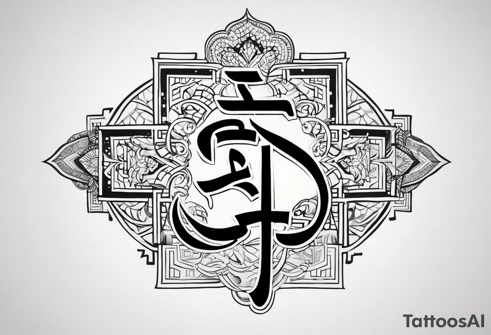 Tattoo ਨਿਰਭਉ ਨਿਰਵੈਰ written in Gurmukhi written text. tattoo idea