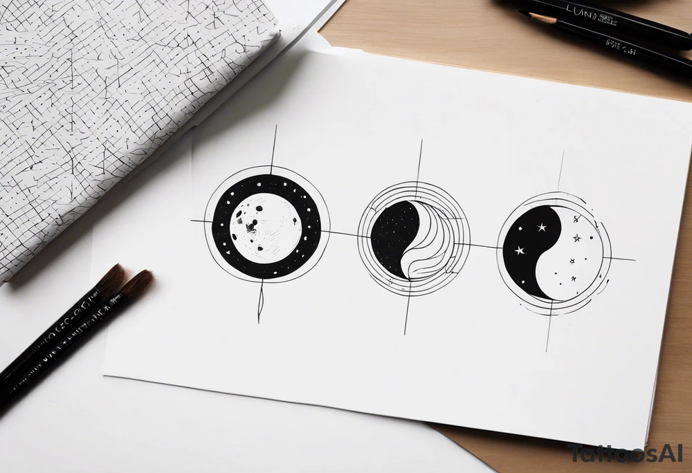 Lunar phases tattoo idea
