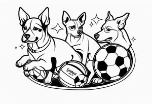 FOOTBALL
DOGS tattoo idea