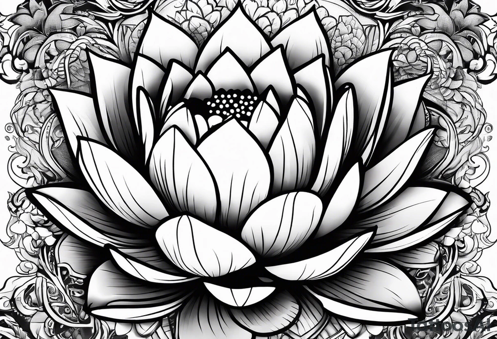 lotus flower AND para siempre tattoo idea