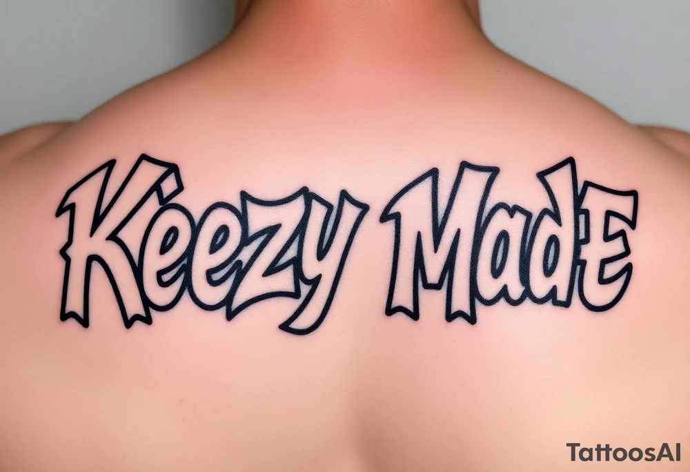 Big Fat graffiti style lettering  (KeezY MadE) tattoo idea