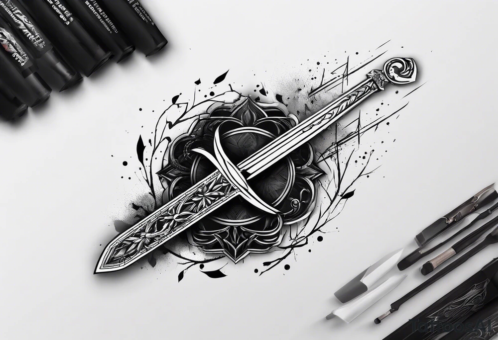 A shattered sword tattoo idea