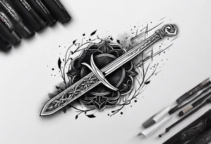 A shattered sword tattoo idea