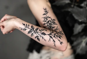 holly flowers tattoo idea