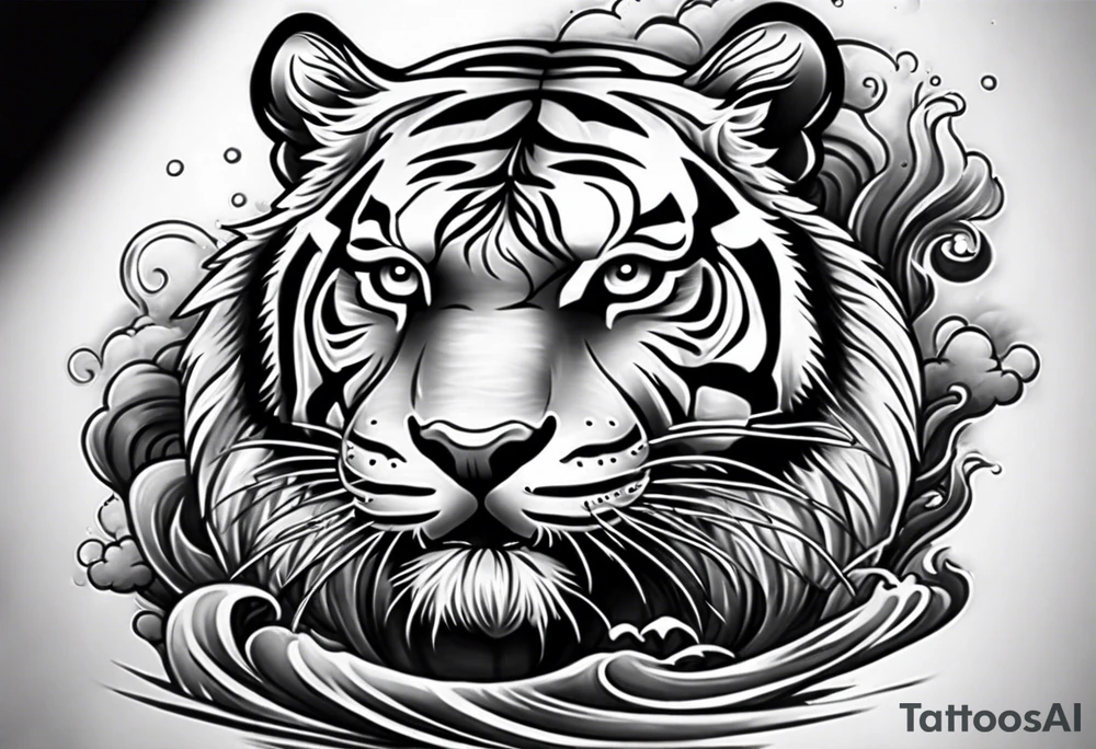 Tiger in water forearm tattoo tattoo idea