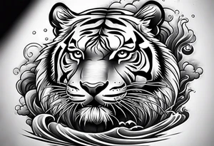 Tiger in water forearm tattoo tattoo idea