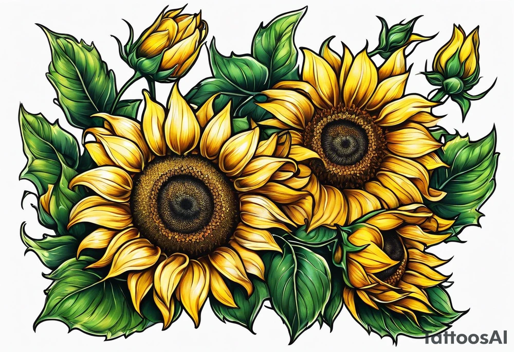 flower, sunflower, tattoo idea