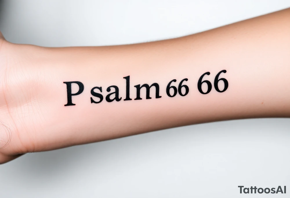 Psalm 66 NIV tattoo idea