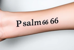 Psalm 66 NIV tattoo idea