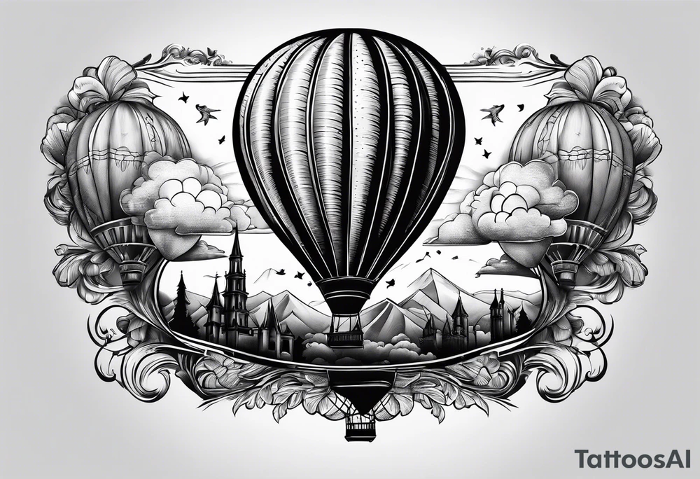 hotballoon travel tattoo idea